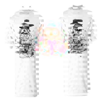 Cute Graduation Owl Holding Diploma T Shirt T-Shirt | Mazezy