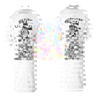 Cute Graduation Unicorn Holding Diploma T Shirt T-Shirt | Mazezy