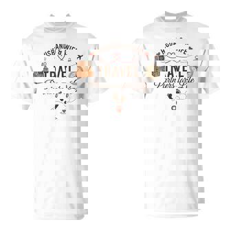 Cute Husband Wife Travel Partners Romantic Vacation Lovers T-Shirt | Mazezy