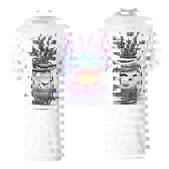 Cute Lavender Plant In Jar T Shirt T-Shirt | Mazezy