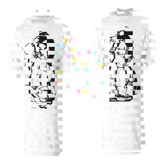 Cute Penguin Christmas Lights Matching Xmas Couple T-Shirt | Seseable CA