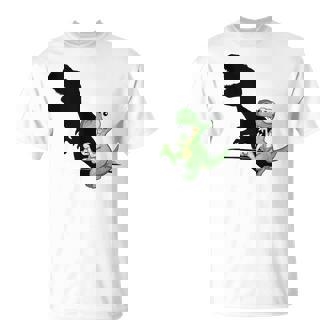 Cute Puppetry Dinosaur Silhouette T-Rex Shadow Play Tank Top T-Shirt | Mazezy