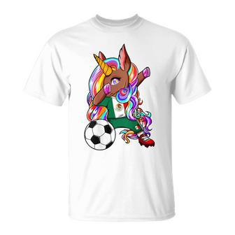 Dabbing Licorne Mexique Football Mexicain Joueur De Dab T-Shirt - Cadeauxyz