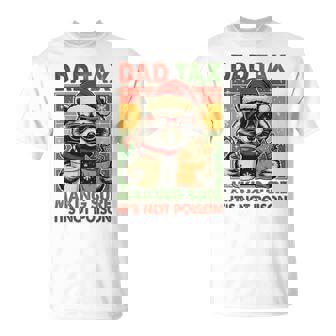 Dad Tax Making Sure It's Not Poison Raccoon Christmas Tri-Blend T-Shirt - Monsterry