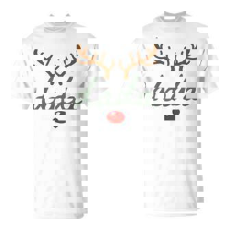 Dada Reindeer Christmas First Birthday Matching Family Dad T-Shirt | Seseable CA