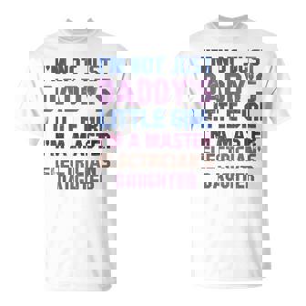 Daddy’s Little Girl Master Electrician Daughter Humor T-Shirt | Mazezy