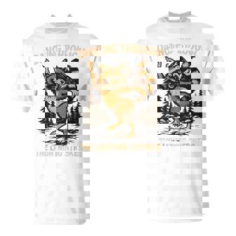 Dancing Through The Lightning Strikes Breakdance Raccoon T-Shirt | Mazezy