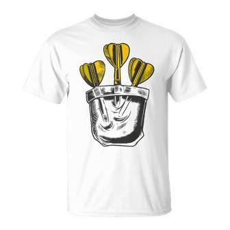 Dart Pocket Arrow Dart Player Sports T-Shirt | Mazezy