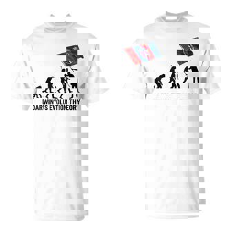 Darwin's Evolution Theory Bologna Divertente Tifoso Calcio Maglietta - Novitaregali