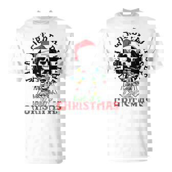 Dead Inside Christmas Shirt Skeleton Holiday Mood Tank Top T-Shirt | Mazezy