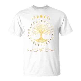 Dein Lebensbaum Tree Of Life Yoga Meditation Rückendruck T-Shirt - Geschenkecke