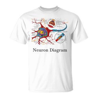 Diagrama De Neuronas Etiquetado Con Células Nerviosas Camiseta unisex - Regaloses