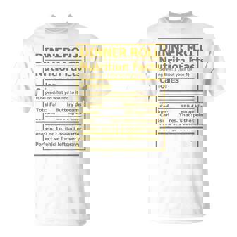 Dinner Roll Nutrition Matching Thanksgiving Recipe T-Shirt | Mazezy