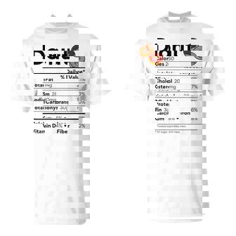 Donut Lovers Doughnut Costume Family Food Nutrition Facts T-Shirt | Mazezy