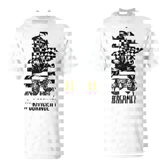 Drag Racing Life Messy Bun Hair Glasses Car Racing Tank Top T-Shirt | Mazezy