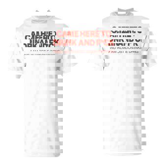 Came Here To Drink And Fck And I Am Almost Done Drinking T-Shirt - Monsterry