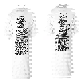 Dumpster Diving Champion Raccoon Lovers Trash Humor T-Shirt | Mazezy