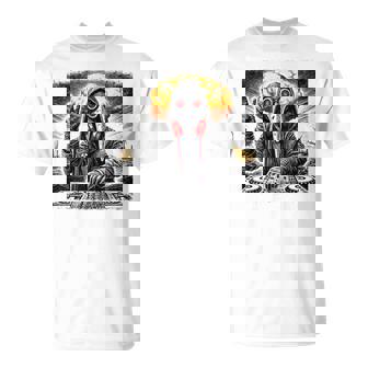 Electronic Music DJ Cosmic Post-Apocalyptic DJ Techno EDM T-Shirt | Mazezy
