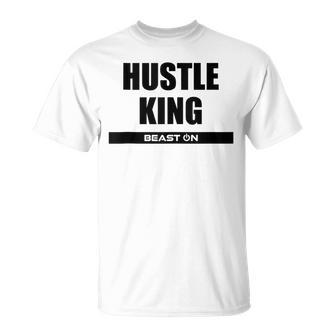 Entrenamiento De Musculación Hustle King Fitness Motivation Gym In Mangas Camiseta unisex - Regaloses