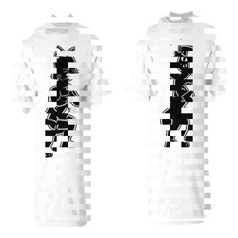 Entrenamiento Negro Gato Bolsillo Impresión Gimnasio Entrenamiento Fitness Camiseta unisex - Regaloses