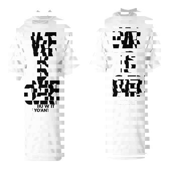 Exclusive War Is Over ご希望の場合限定ブラックプリント 長袖tシャツ Tシャツ - Kawaiitshirt