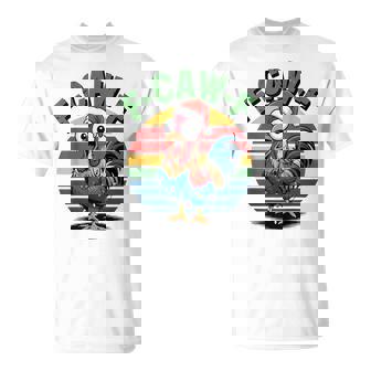 F-Awk-F Chicken Meme F-Caw-F Rooster Pun Retro Christmas T-Shirt - Monsterry