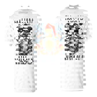 Fa La La Valhalla Odin Santa Viking Christmas Norse Nordic T-Shirt - Monsterry