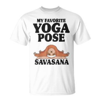 My Favorite Yoga Poseavasana Paresseux Yoga T-Shirt - Cadeauxyz