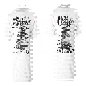 Feral And Pregnant Don't Touch Me Humor Wild Pregnant Racoon T-Shirt | Seseable FR