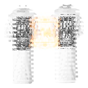 Forestcore Fox Linocut Print Folklore And Nature Magic T-Shirt | Mazezy