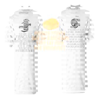 French People Hardcore EAT Pain Breakfast Pun Meme ON Back T-Shirt | Mazezy