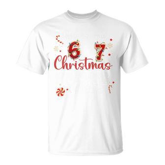 67 Christmas Pajamas Six Seven Meme Tri-Blend T-Shirt - Thegiftio UK