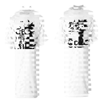 Cat My Cat Thinks I'm Cool Cute Kitten Black Cat Lover T-Shirt | Seseable CA