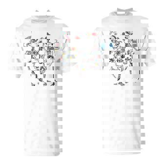 Christmas Nurse Skeleton Dancing Xmas T-Shirt - Monsterry