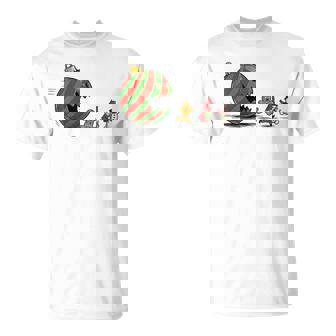 Christmas Ornament Ball Retro Eating Videogame Gnome T-Shirt - Thegiftio