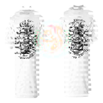 Dear Santa Just Bring Squirrel Christmas Lights Pajama T-Shirt - Thegiftio