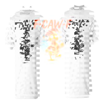 F-Caw-F Chicken Christmas Light Santa Hat T-Shirt | Mazezy
