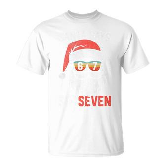Santa Says Six Seven Christmas 67 Meme Xmas Boys Girls Tri-Blend T-Shirt - Thegiftio UK