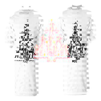 Santa Trump Dance Tree Christmas Pajama Xmas Boys Mens T-Shirt | Mazezy