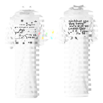 Tired Christmas Jingle Some Of The Way Humor T-Shirt - Monsterry