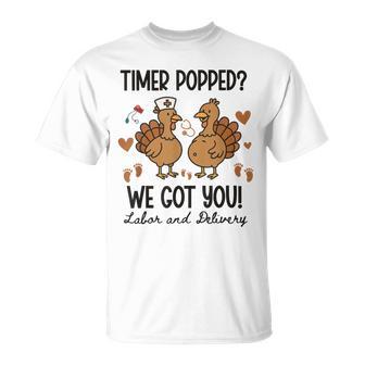 Turkey Thanksgiving Labor And Delivery Nurse T-Shirt - Monsterry