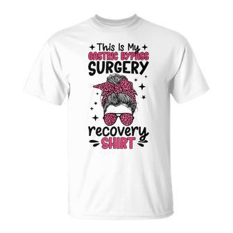 This Is My Gastric Bypass Surgery Recovery Messy Bun T-Shirt | Mazezy
