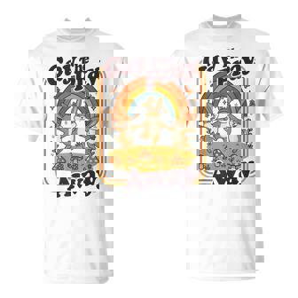 Gay The Pray Away Cute Queer Rabbits Rainbow Retro T-Shirt | Mazezy