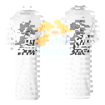 Girl Dinner Dinosaur Chicken Nuggets Girls Dinners T-Shirt | Mazezy