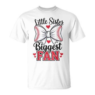 Girl Little Sister Biggest Fans Baseball Game Day Toddler T-Shirt - Monsterry