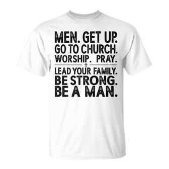 Get Up Go To Church Worship Pray Lead Your Family Be T-Shirt | Seseable FR