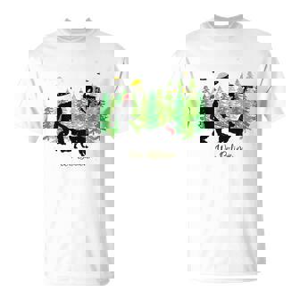 Golden Retriever Bigfoot Christmas Alien UFO Believe T-Shirt | Mazezy