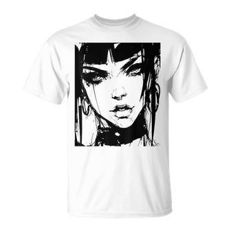Gothic Anime Manga Japan Goth Girl Creepy Girl Kawaii T-Shirt - Monsterry