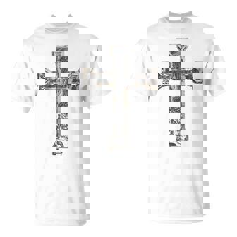 Grande Croix Crucifixur Le Dos Chrétien T-Shirt - Cadeauxyz