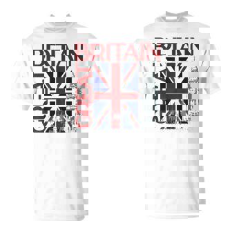 Great Britain England British Union Jack Flag Vintage T-Shirt - Monsterry